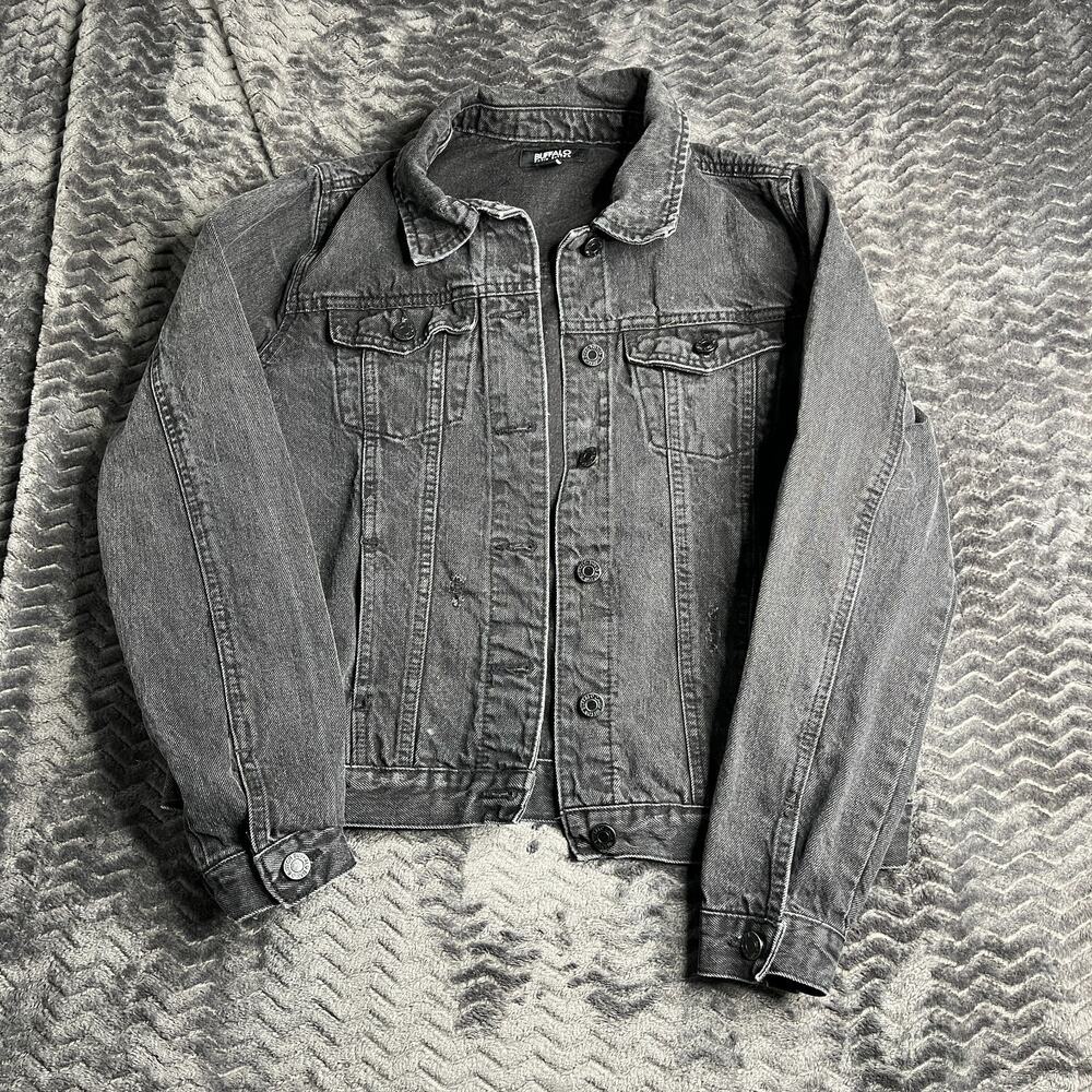 Buffalo David Bitton Women’s Distressed Denim Jacket Size S Black